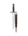 PUNHAL TEMPLÁRIOS PRETO-VERMELHO