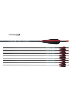 BUCK TRAIL FLECHA CARBONO EBONY 5.2, COM PLUMAS NATURALES (6 UN)