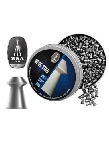 BSA AIRGUN PELLETS BLUE STAR CAL 4.5 , 0.52 GR  (450 UN)