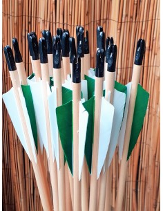 ABC FLECHE en BOIS 11/32 PLUME SHIELD (max 55 livres)