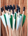 ABC FLECHA MADERA 11/32 PLUMA SHIELD (asta 55 lbs)