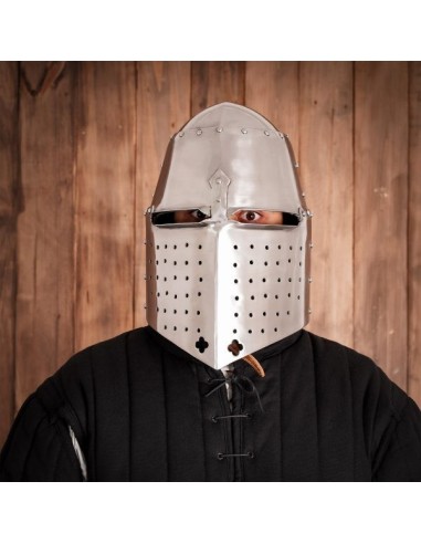LOB Le grand casque de Sir Richard Pembridge Doublure rembourrée du 14ème siècle