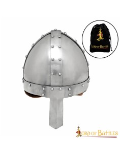 LOB Casque médiéval normand nasal en acier avec doublure en cuir calibre 16 2