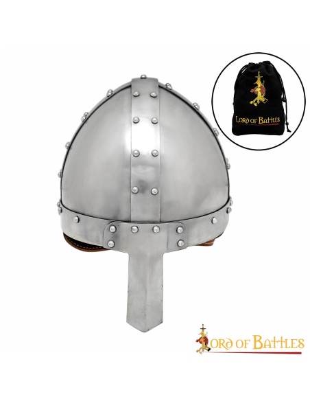 LOB CAPACETE NORMANDO COM NASAL E FORRO EM COURO