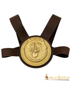 LOB Armure de poitrine en cuir ibérique Cardiophylax avec décoration en laiton pur 2