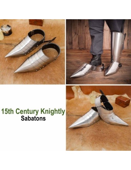 LOB 14e au 15e c Knight Sabatons Armure de pied