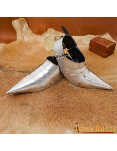 LOB PÉS ARMADURA SABATONS CAVALEIRO MEDIEVAL SEC XIV E XV