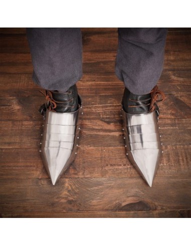 LOB PÉS ARMADURA SABATONS CAVALEIRO MEDIEVAL SEC XIV E XV