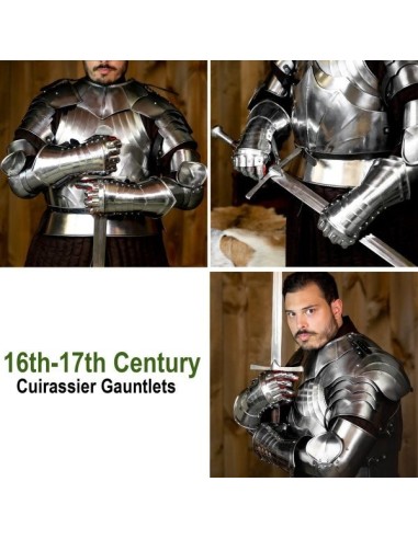 LOB 16th-17th century cuirassier Gauntlets 16 gauge