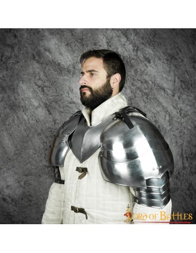 LOB Medieval large Knightly Pauldrons 18 gauge