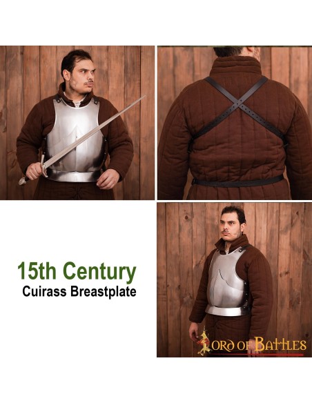 LOB Late Medieval Gothic Breastplate 16 gauge