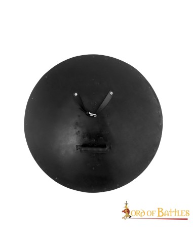 LOB ESCUDO REDONDO MADEIRA DECORADO VIKING, FUNCIONAL