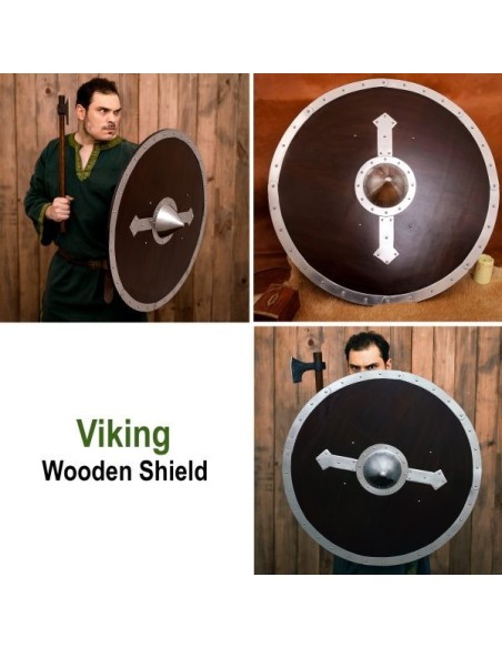 LOB Viking Round Wooden Handmade and Functional Shield