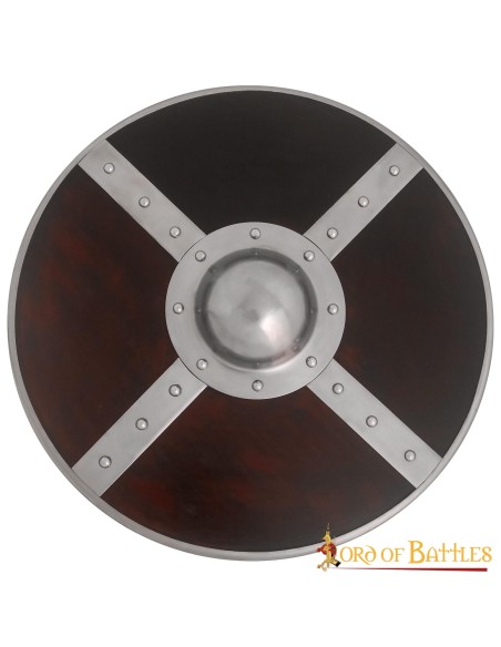 LOB Viking Wooden Shield with Steel Umbo and Fittings