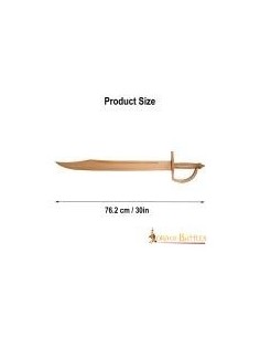 LOB Pirate Cutlass Handcrafted Functional Wooden Training Sword 2
