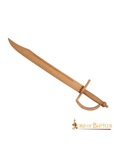 LOB Espada de entrenamiento de madera funcional hecha a mano Pirate Cutlass