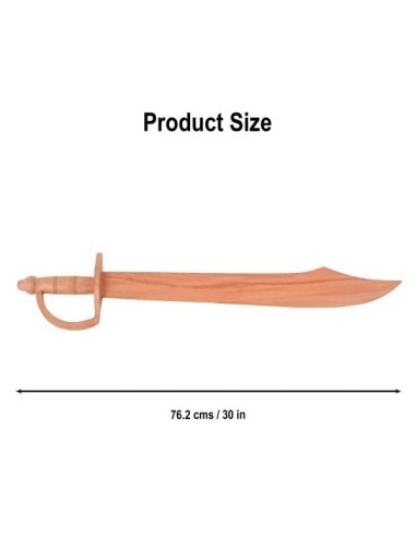 LOB Pirate Cutlass Handcrafted Functional Wooden Training Sword