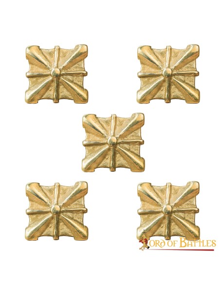 LOB REBITES DECORATIVOS EM LATÃO (5 UN)