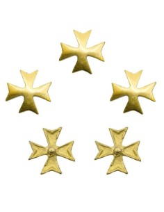 LOB Templar Cross Pure Solid Brass Leather Mount Functional Set of 5 2