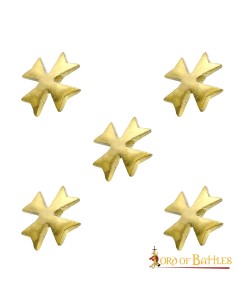 LOB Templar Cross Pure Brass Solid Leather Mount Ensemble fonctionnel de 5