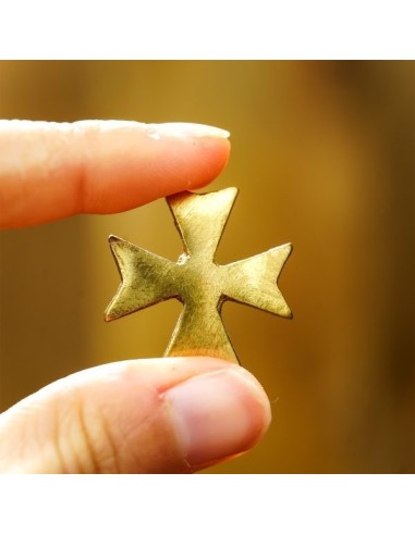 LOB Templar Cross Pure Brass Solid Leather Mount Ensemble fonctionnel de 5