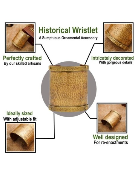 LOB Bracelet ornemental bracelet historique accessoire en laiton massif pur