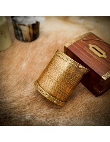 LOB Brazalete histórico Brazalete ornamental Accesorio de latón macizo puro