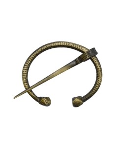 LOB Broche de latón antiguo Penannular intrincado Accesorio de ropa funcional 2