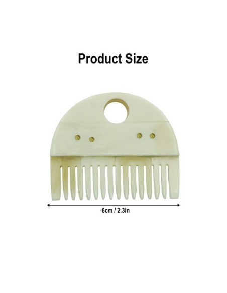 LOB Peigne à barbe germanique médiéval accessoire en os véritable fabriqué à la main