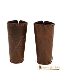 LOB The Woodsman Leather Bracers for LARP Cosplay and Reenactments