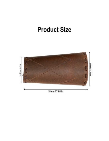 LOB The Woodsman Leather Bracers para LARP Cosplay y recreaciones