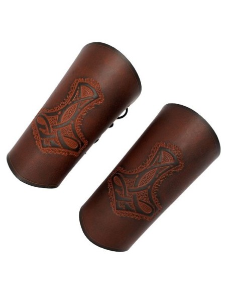 LOB Brassards en cuir véritable Mighty Mjolnir