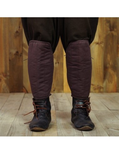 LOB Medieval Padded Greaves Handmade from Sturdy Canvas Cotton