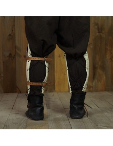 LOB Medieval Padded Greaves Handmade from Sturdy Canvas Cotton