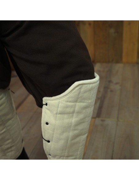 LOB Grèves rembourrées médiévales faites à la main à partir de toile de coton robuste
