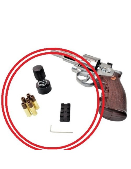 BRUNI CO2 REVOLVER 4 inches BR-701 PRATEADO CAL 4,5