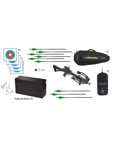 JUNXING PACK DELUXE TÁCTICAL CROSSBOW DRAKON 290 FPS 100 lbs