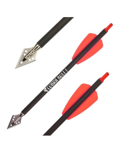 X-BOW CARREAUX AVEC POINTE DE CHASSE POUR ARBALÈTE ADDER 8,5" (2 UN)