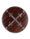 BATTLE ESCUDO REDONDO MADERA DECORAÇIÓN EN METAL