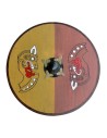 Viking Wooden Round Shield, painted with Norse horse motif