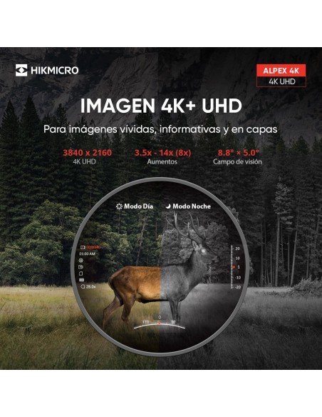 Lunette Numérique HIKMICRO Alpex A50EL 4K avec Télémètre
