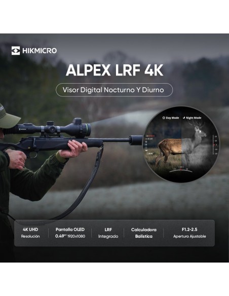 Lunette Numérique HIKMICRO Alpex A50EL 4K avec Télémètre