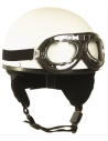 MIL-TEC CASQUE MOTOCYCLE, VINTAGE AVEC GOOGLES