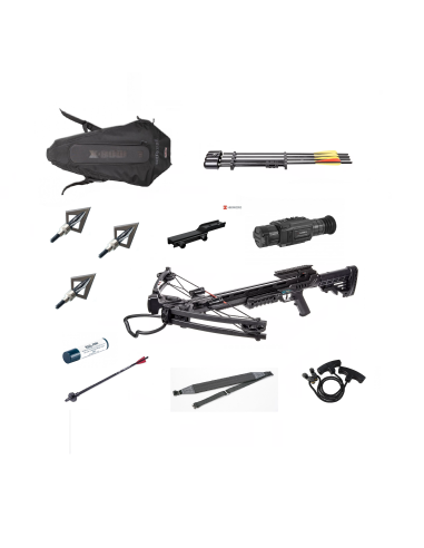 Kit Caça Térmica Man Kung Besta Stalker 185 lbs + Mira Hikmicro Thunder TE19 2.0