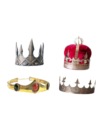 Aluguer/ COROA RAÍNHA, PRINCIPE, PRINCESA, com PEDRAS Semi-Preciosas 1