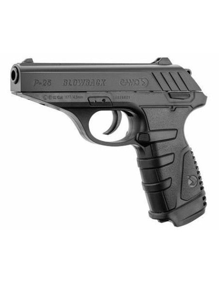 GAMO PISTOLA CO2 P-25 BLOWBACK, MULTISHOT, CAL 4,5 (UN)