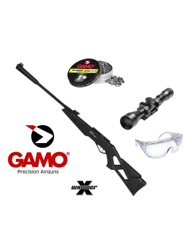 GAMO CARABINE A AIRE WHISPER X CAL 5.5 PAQUET COMPLET