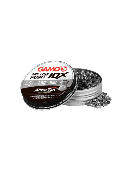 GAMO BALINES AccuTek 10x HOLLOW POINT CAL 5,5  (250 UN)