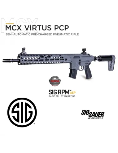 SIG SAUER METRALHADORA PCP MCX VIRTUS SEMI-AUTO CAL 5.5