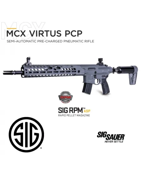 SIG SAUER METRALHADORA PCP MCX VIRTUS SEMI-AUTO CAL 5.5